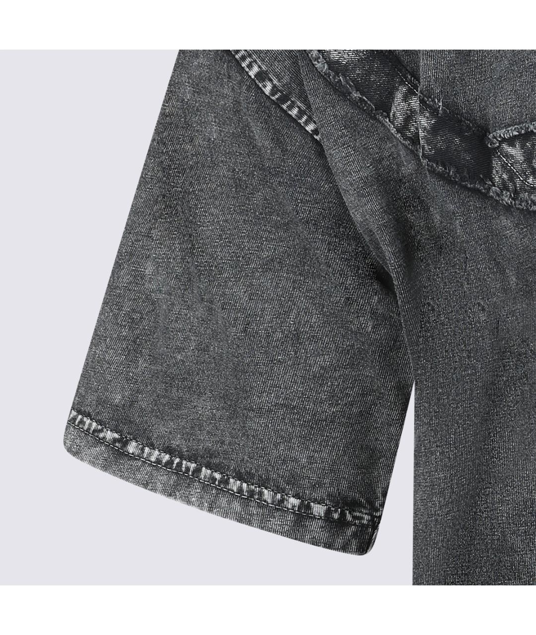 DIESEL Серая хлопковая футболка, фото 4