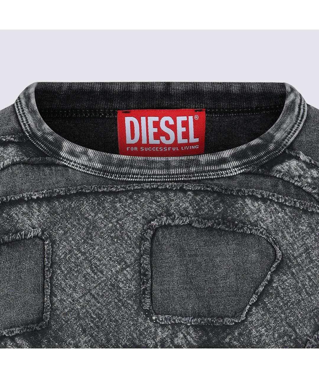 DIESEL Серая хлопковая футболка, фото 3