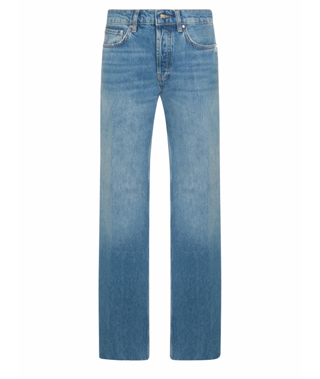 ANINE BING Синие хлопковые прямые джинсы, фото 1