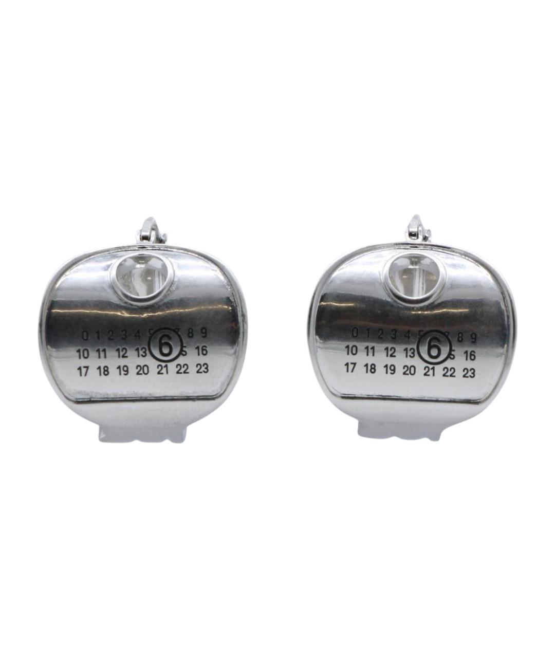 MM6 MAISON MARGIELA Серебряные металлические серьги, фото 1