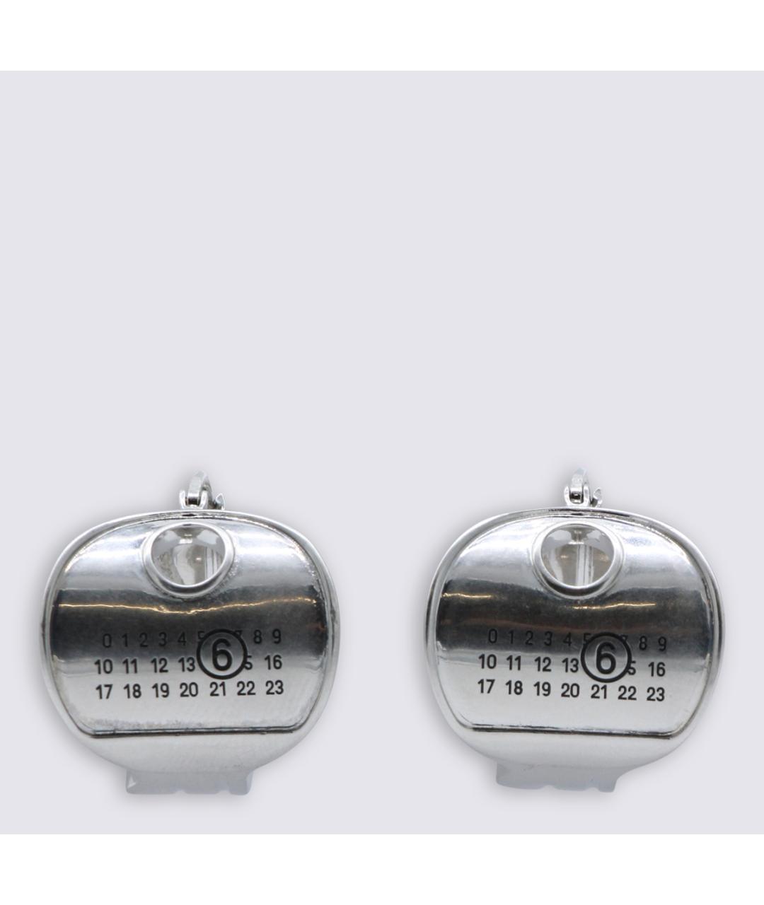 MM6 MAISON MARGIELA Серебряные металлические серьги, фото 4