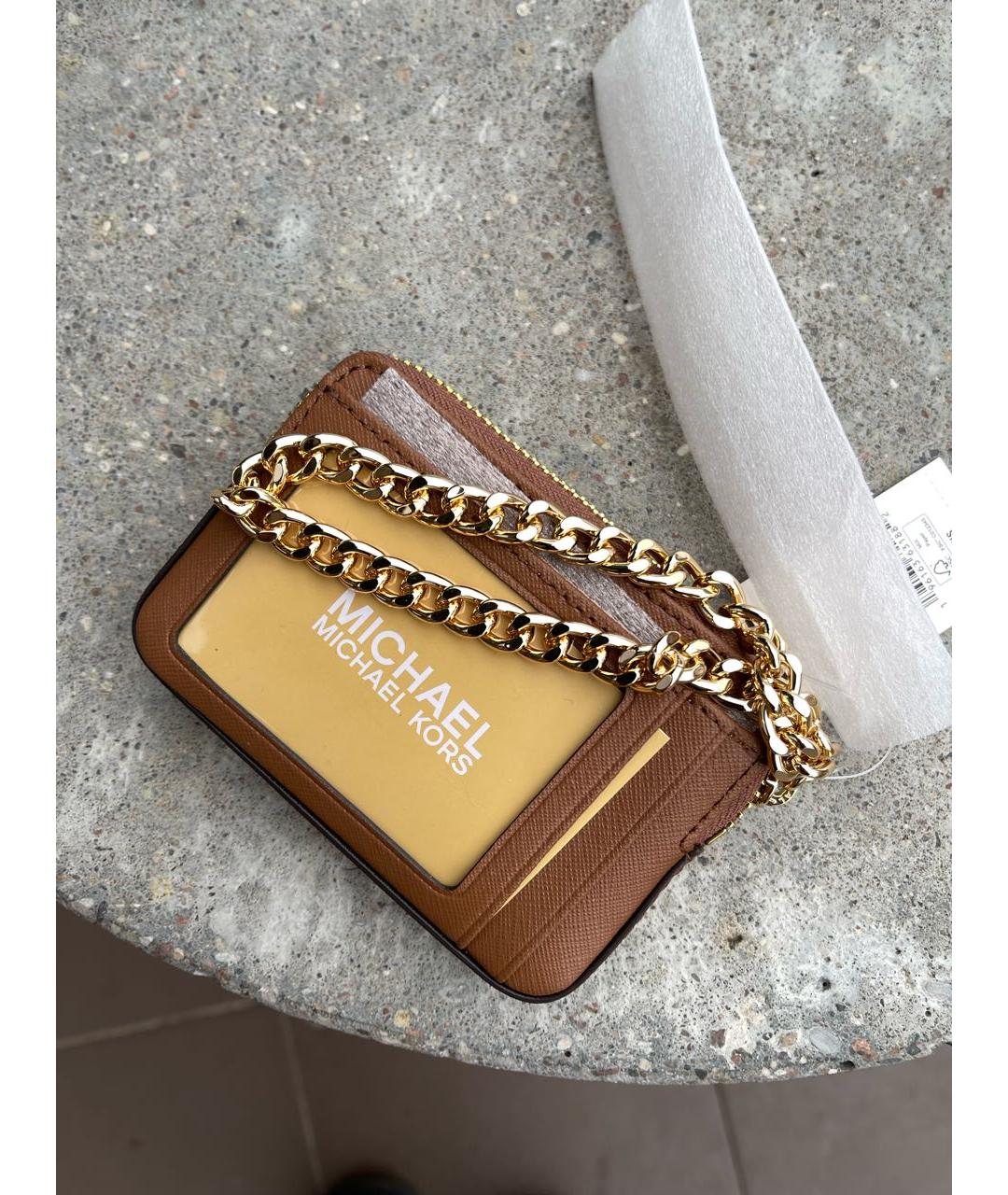 MICHAEL KORS Коричневый кошелек из искусственной кожи, фото 4