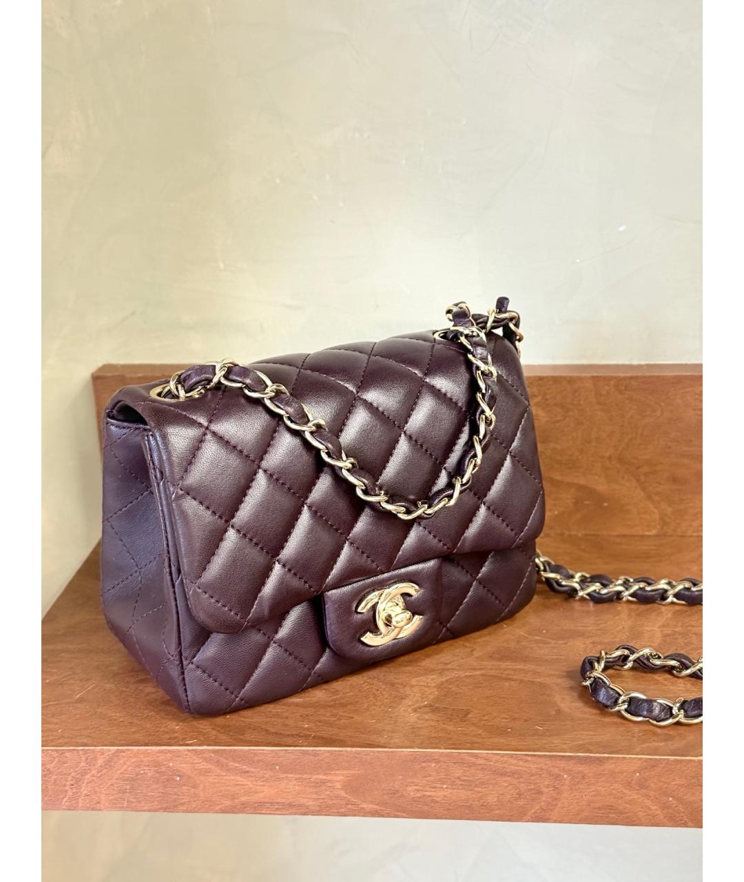 CHANEL Фиолетовая кожаная сумка через плечо, фото 3