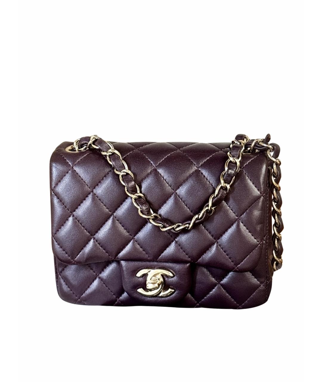 CHANEL Фиолетовая кожаная сумка через плечо, фото 1