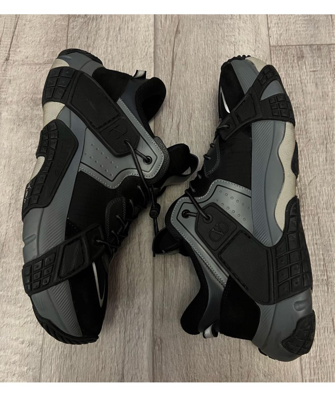 VALENTINO Черные текстильные низкие кроссовки / кеды, фото 5