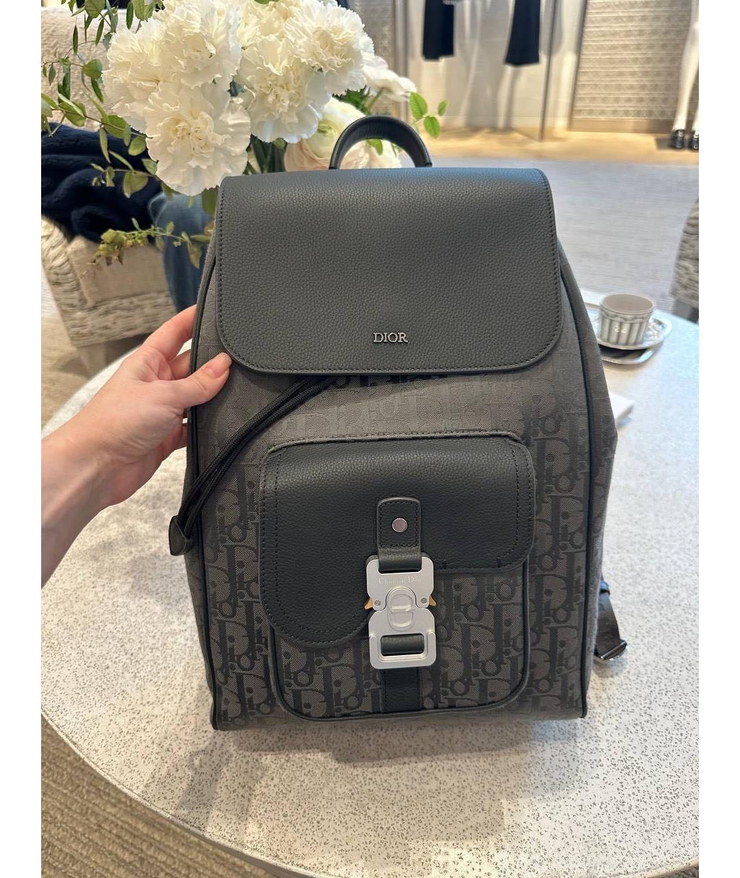 CHRISTIAN DIOR Антрацитовый рюкзак, фото 5