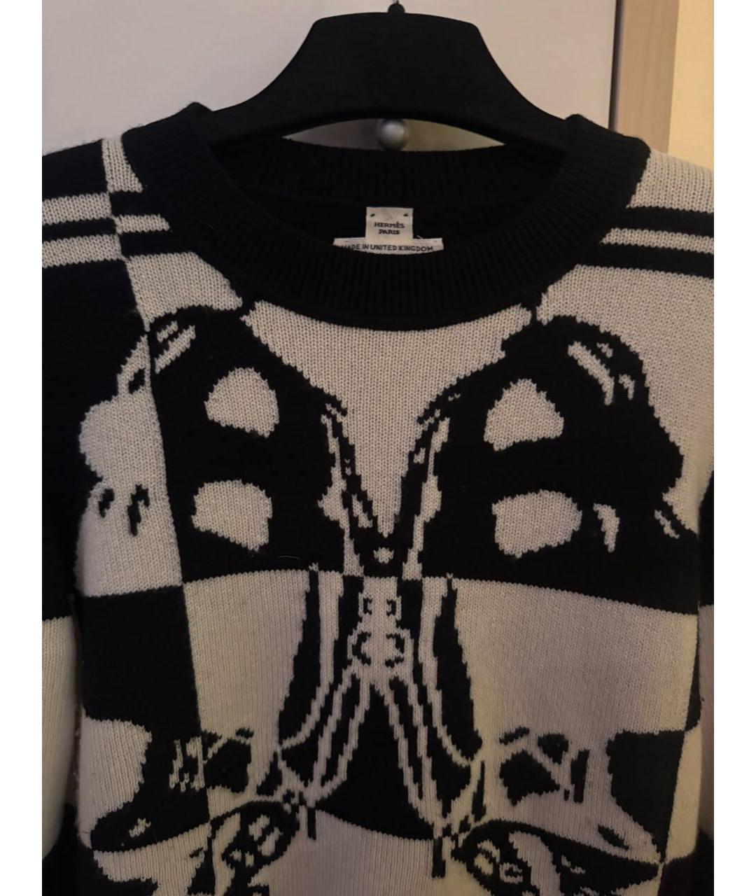 HERMES Черный кашемировый джемпер / свитер, фото 3
