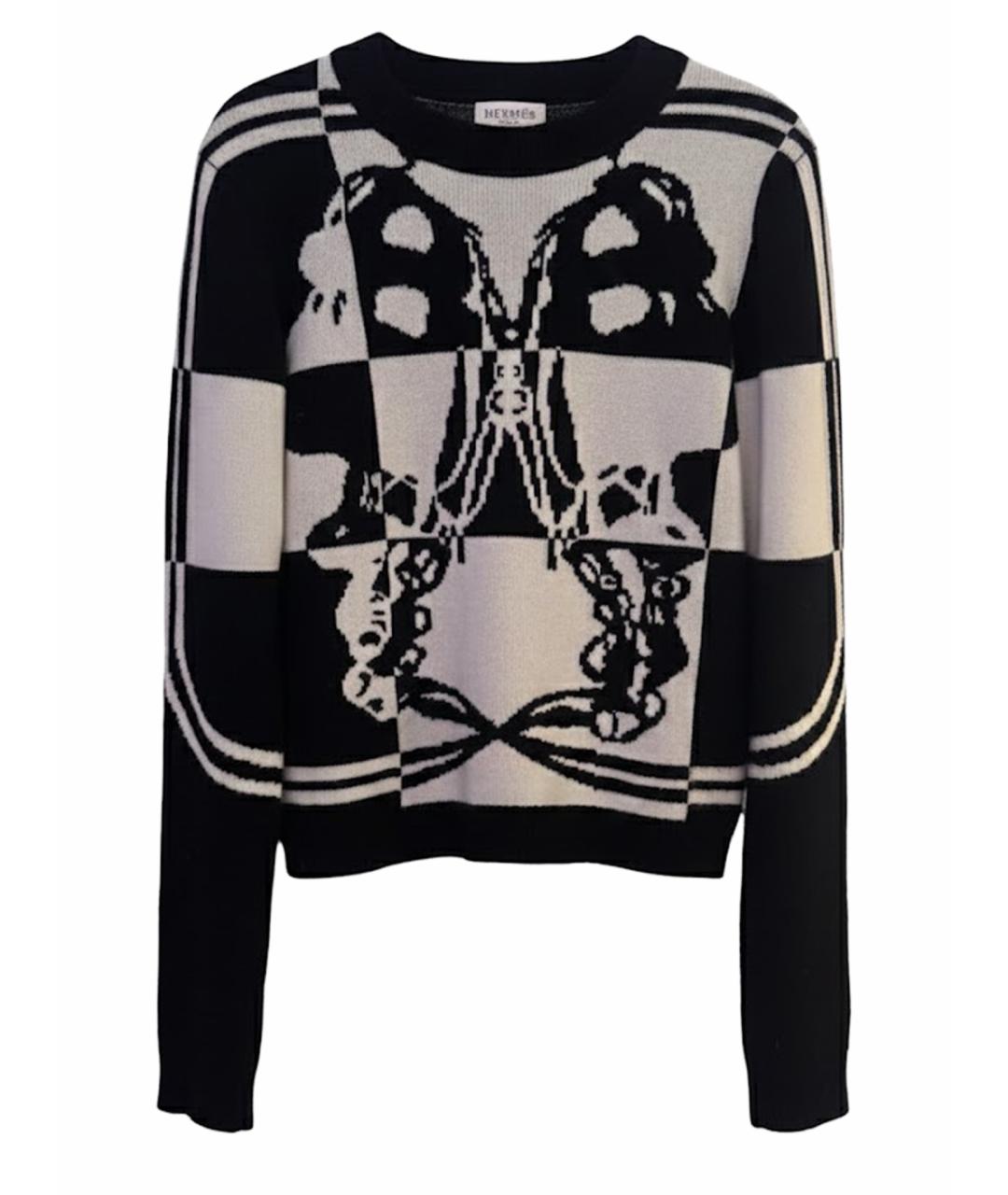 HERMES Черный кашемировый джемпер / свитер, фото 1