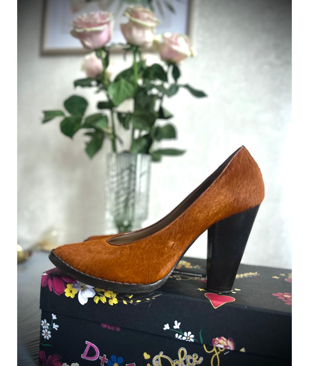 DOLCE&GABBANA Горчичные туфли, фото 7