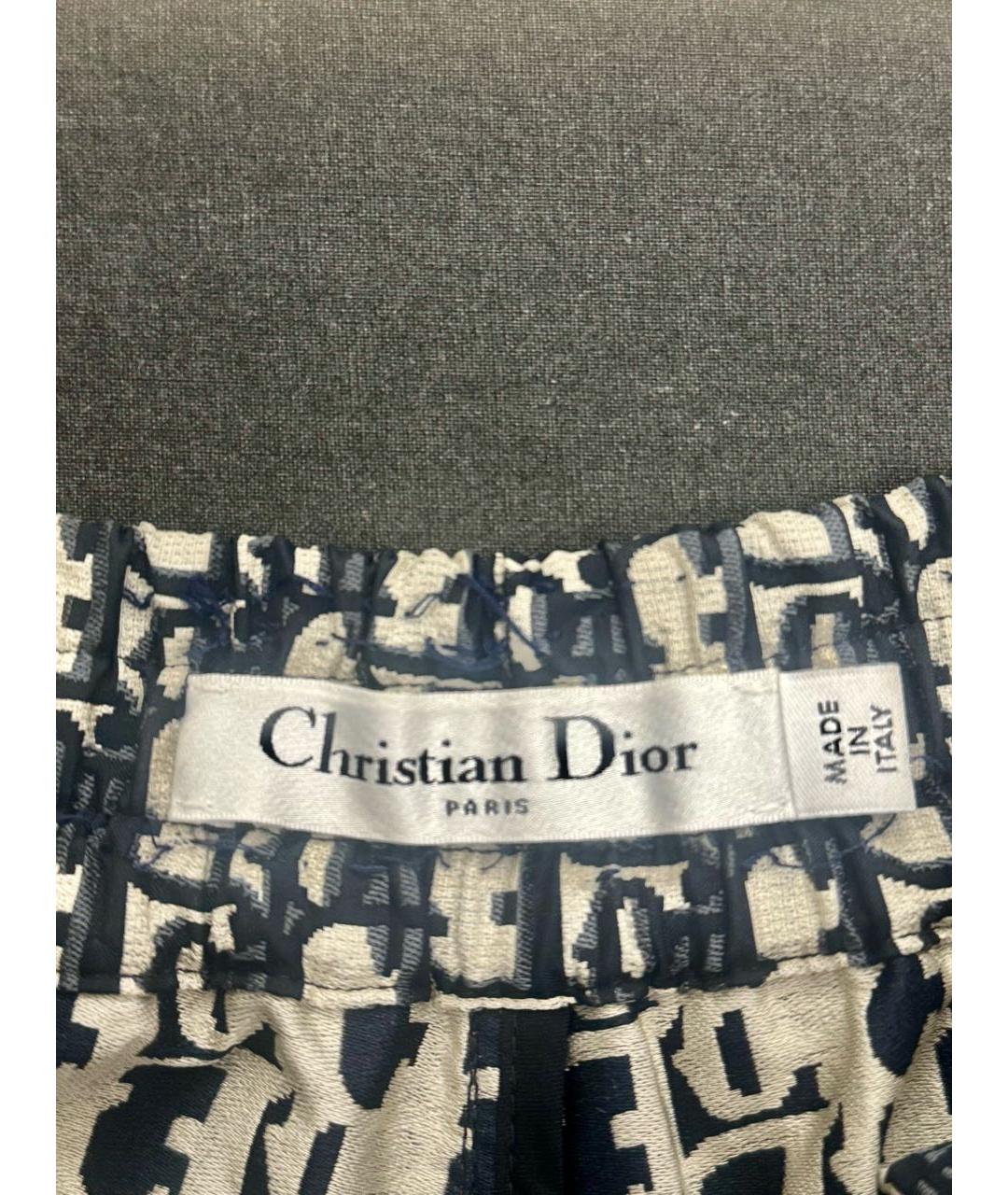 CHRISTIAN DIOR Темно-синие полиэстеровые шорты, фото 4