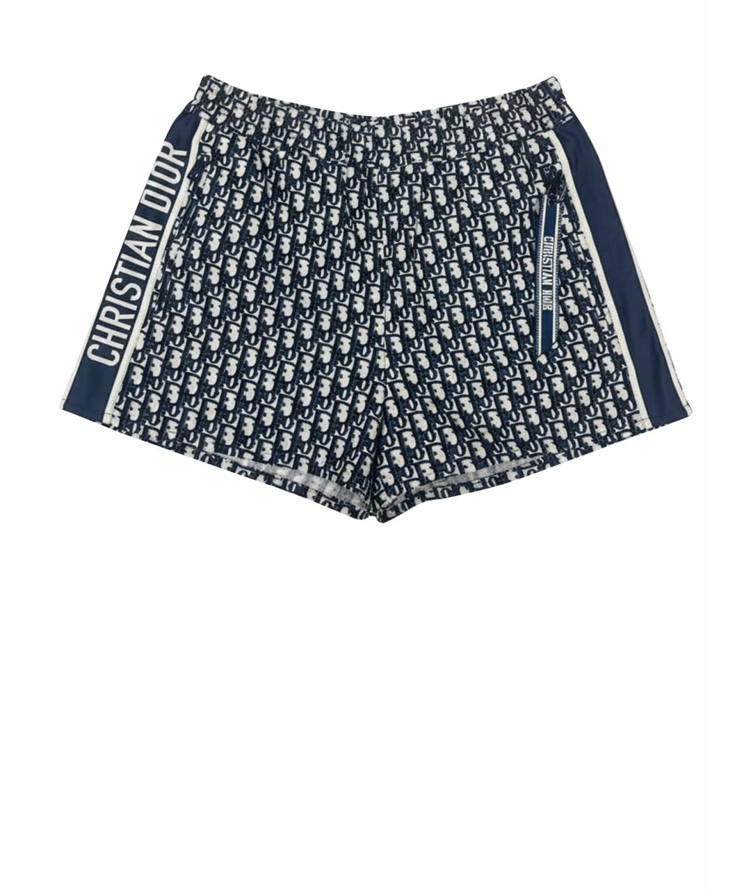 CHRISTIAN DIOR Темно-синие полиэстеровые шорты, фото 1
