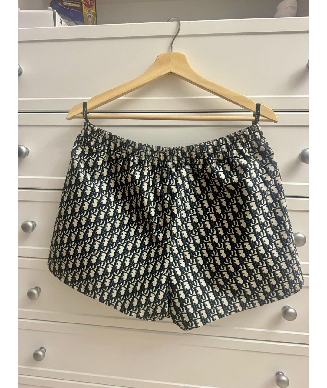 CHRISTIAN DIOR Темно-синие полиэстеровые шорты, фото 2