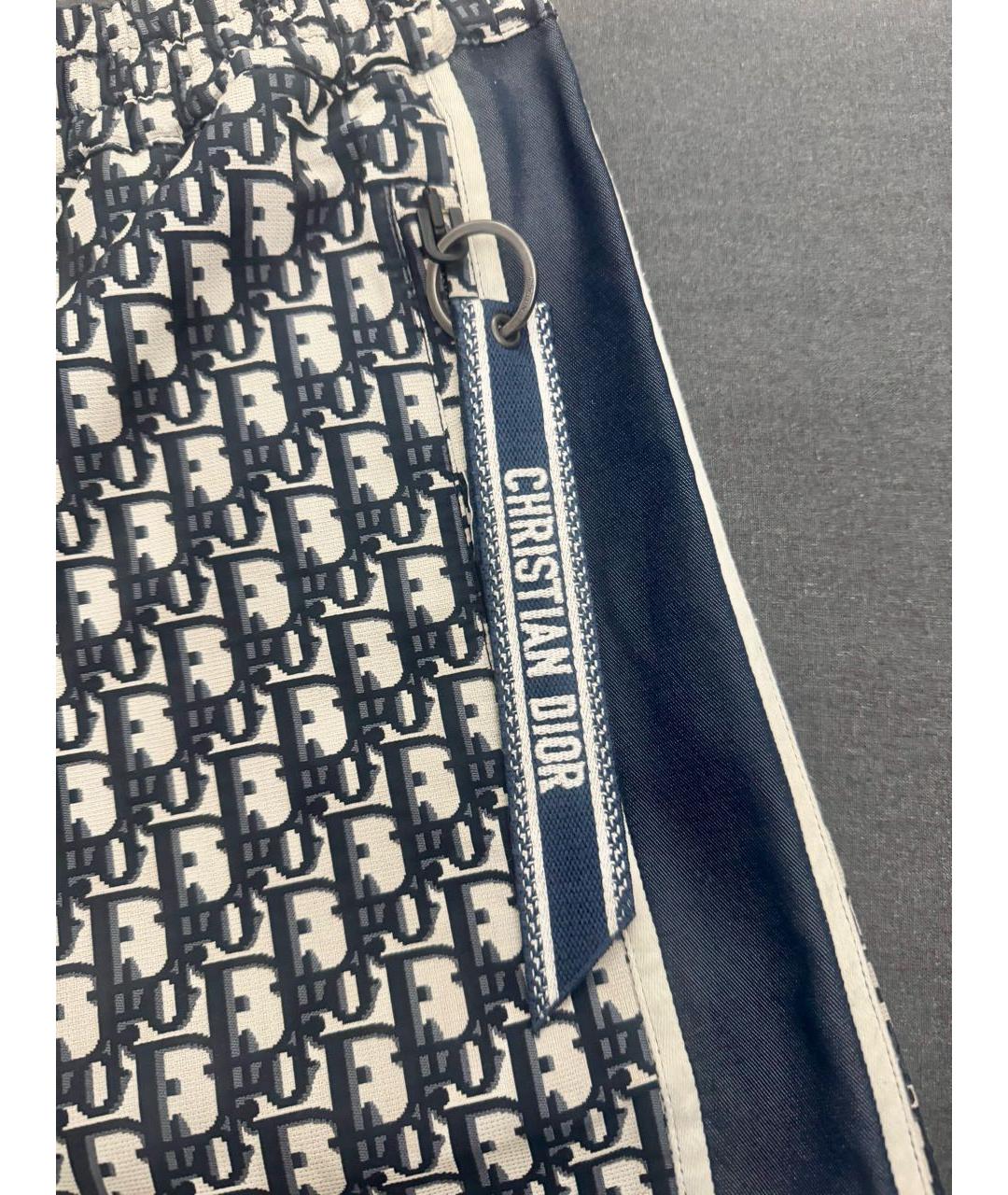 CHRISTIAN DIOR Темно-синие полиэстеровые шорты, фото 3