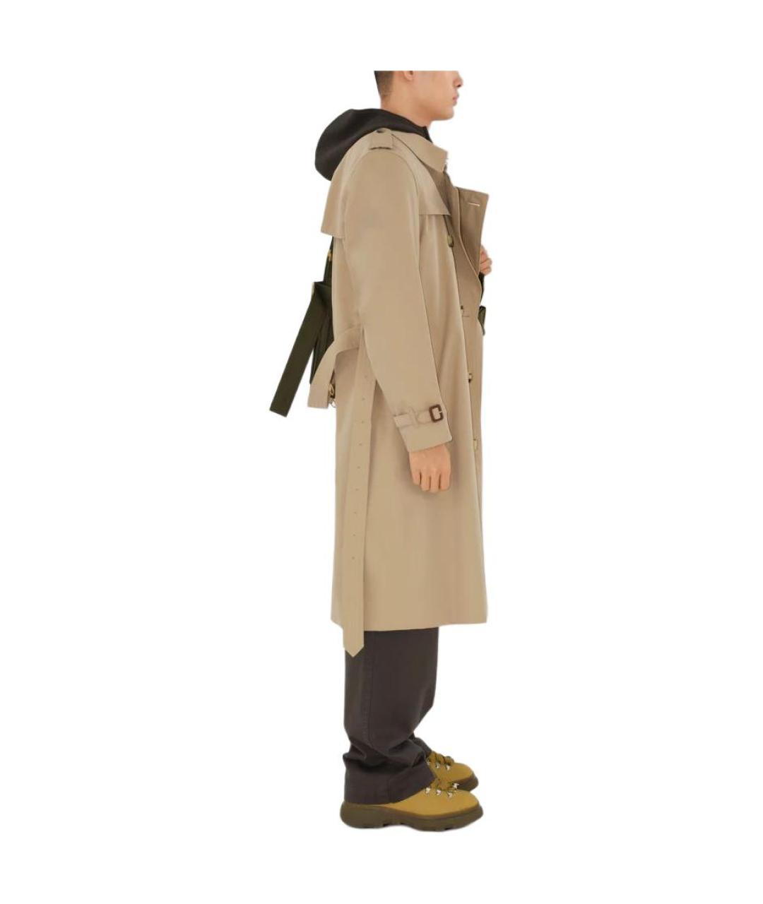 BURBERRY Бежевый хлопковый тренч / плащ, фото 5