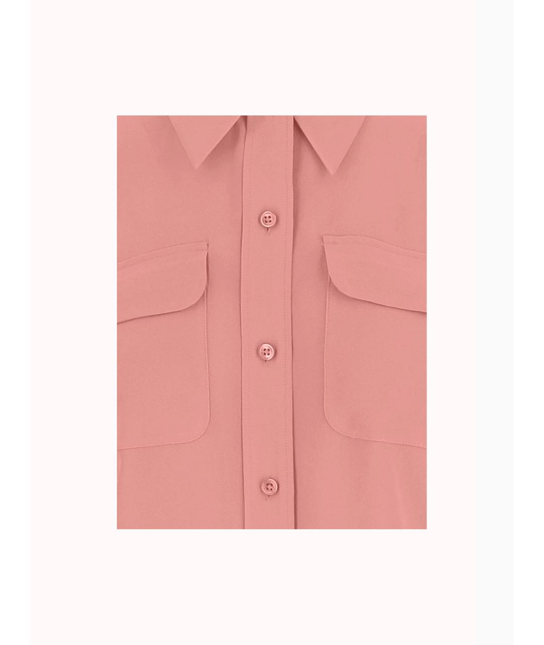 EQUIPMENT Розовая шелковая рубашка, фото 3