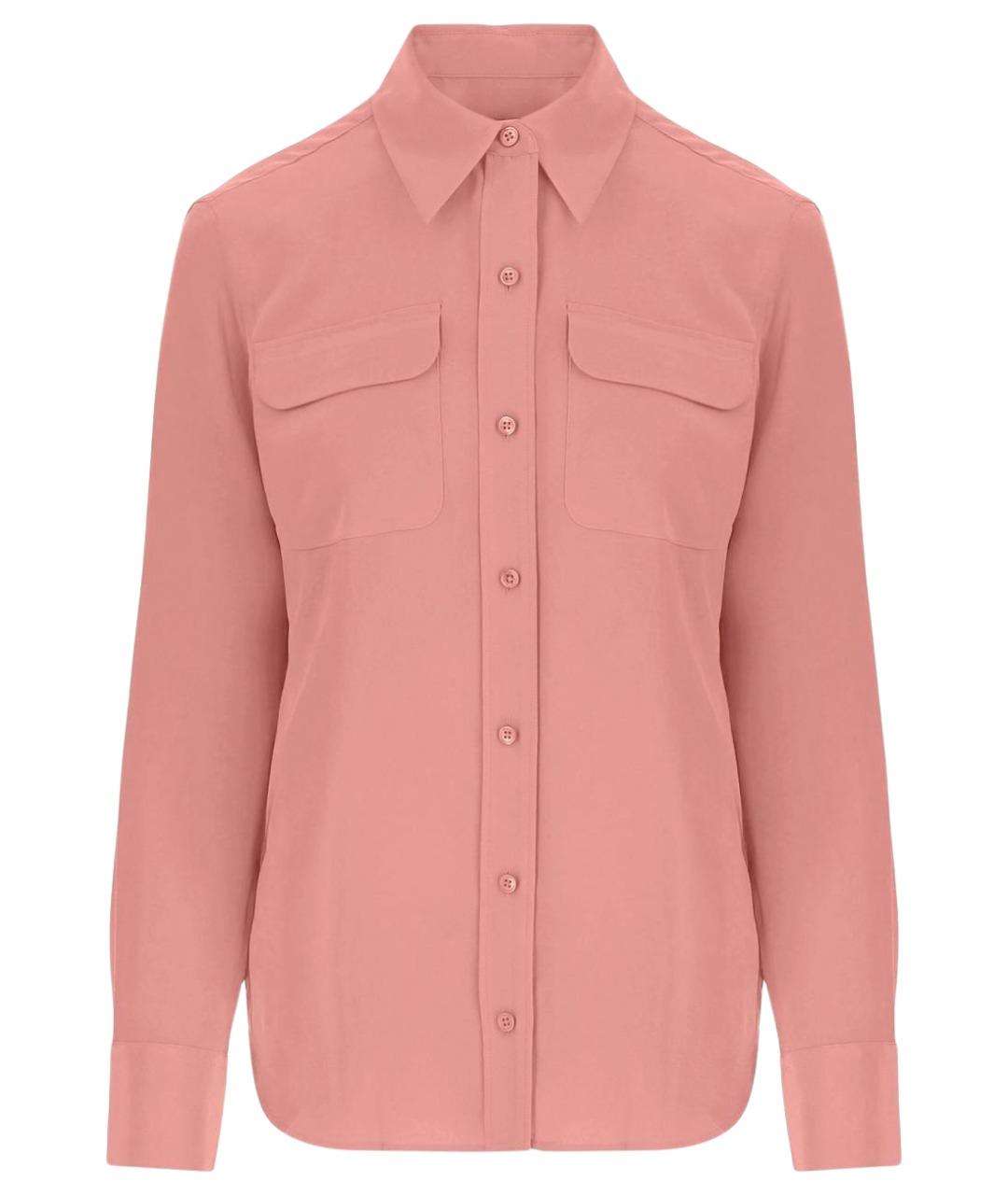 EQUIPMENT Розовая шелковая рубашка, фото 1