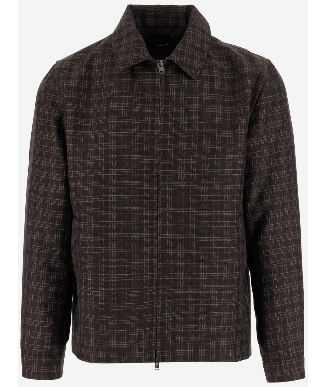 VINCE Коричневая полиэстеровая куртка, фото 1