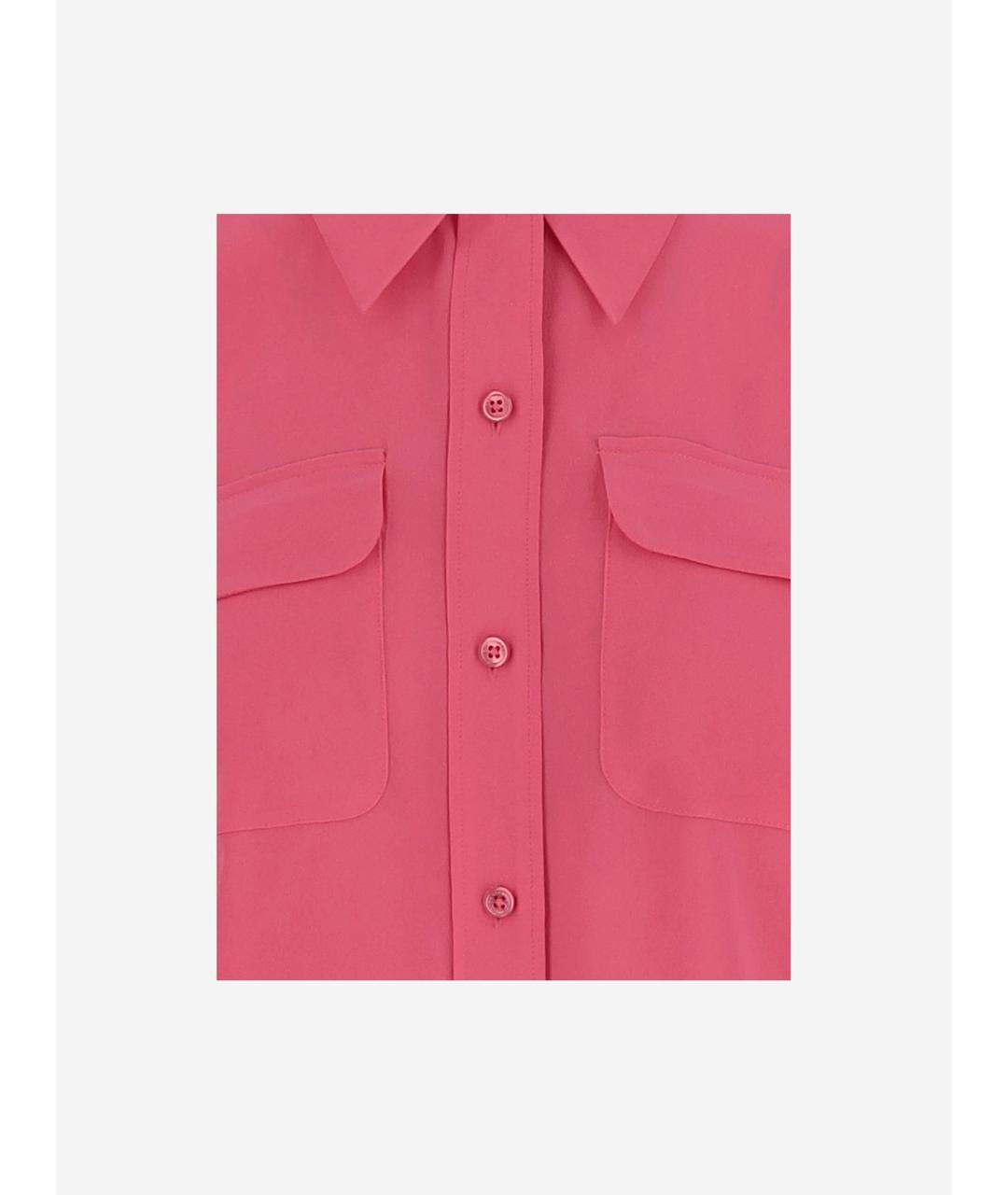 EQUIPMENT Розовая шелковая рубашка, фото 3