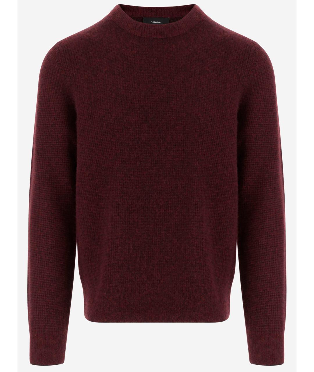 VINCE Бордовый кашемировый джемпер / свитер, фото 4