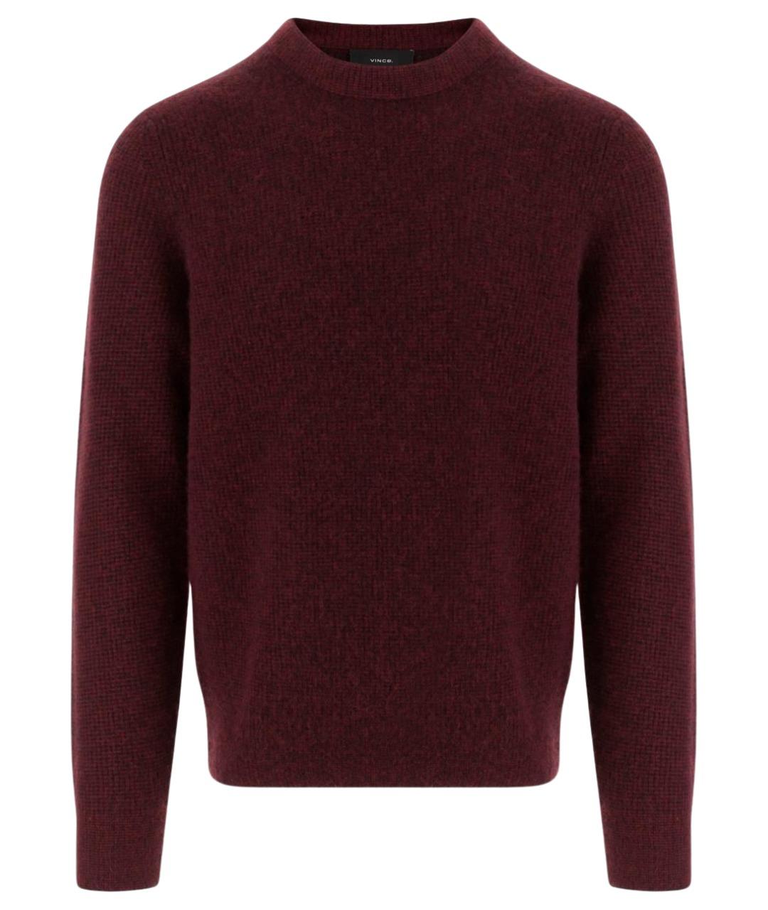 VINCE Бордовый кашемировый джемпер / свитер, фото 1