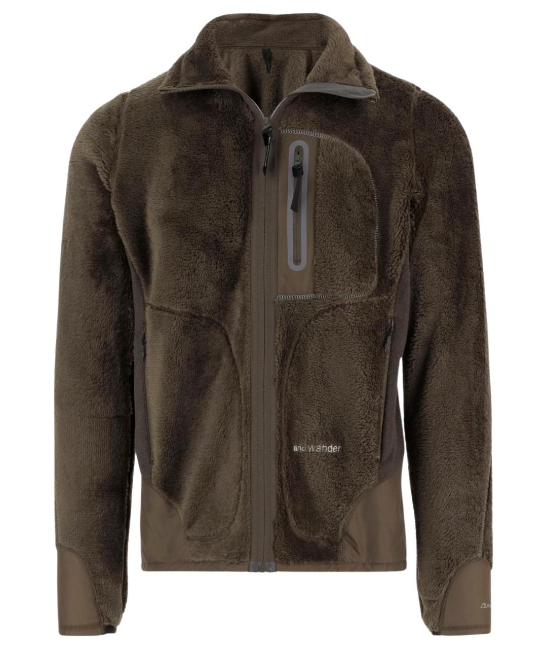 AND WANDER Хаки полиэстеровая куртка, фото 1