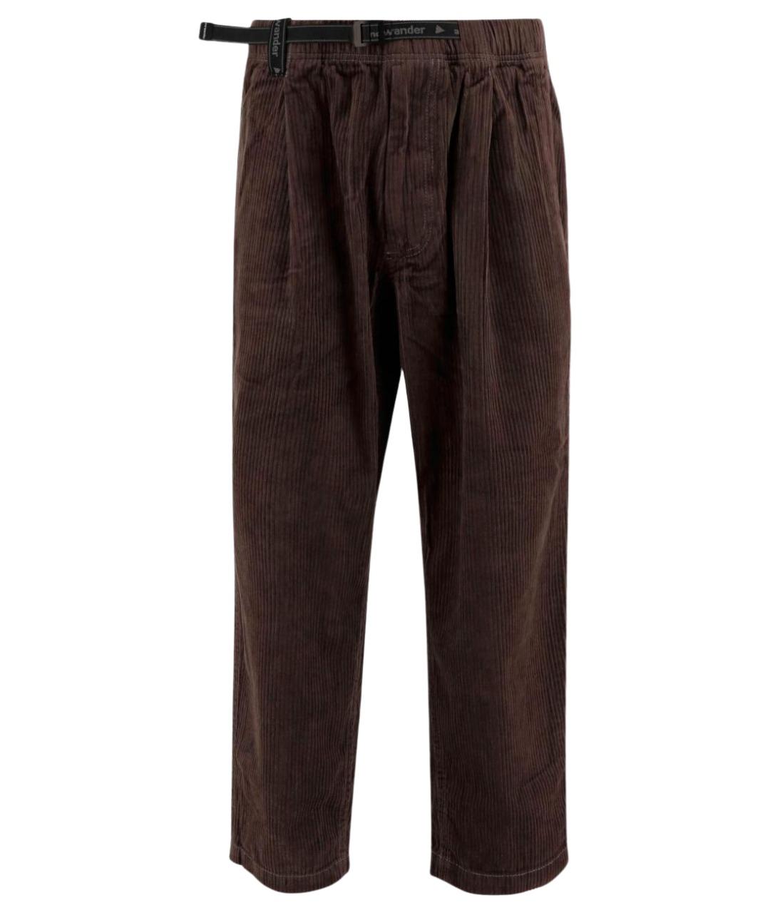 AND WANDER Коричневые хлопковые повседневные брюки, фото 1