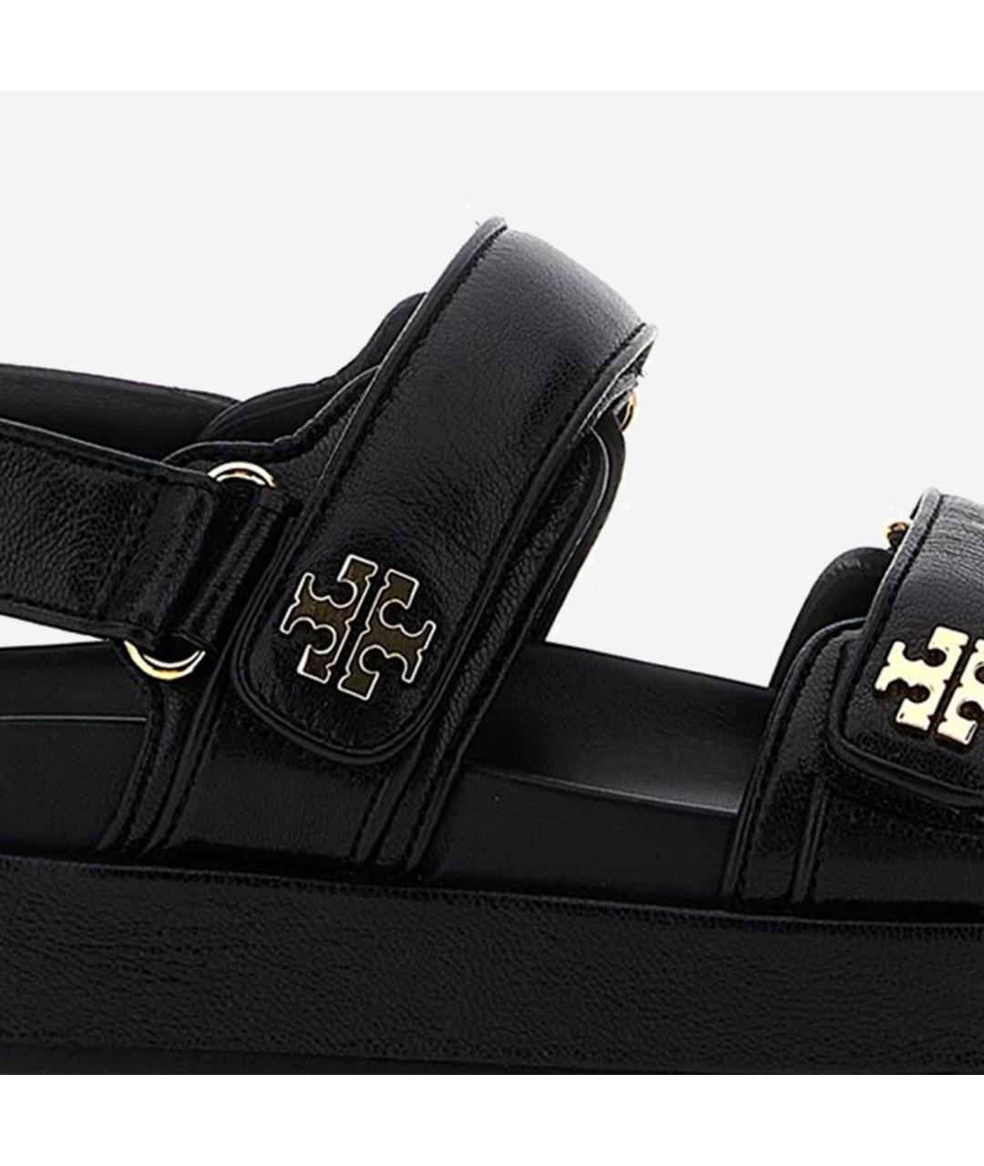 TORY BURCH Черные кожаные сандалии, фото 5
