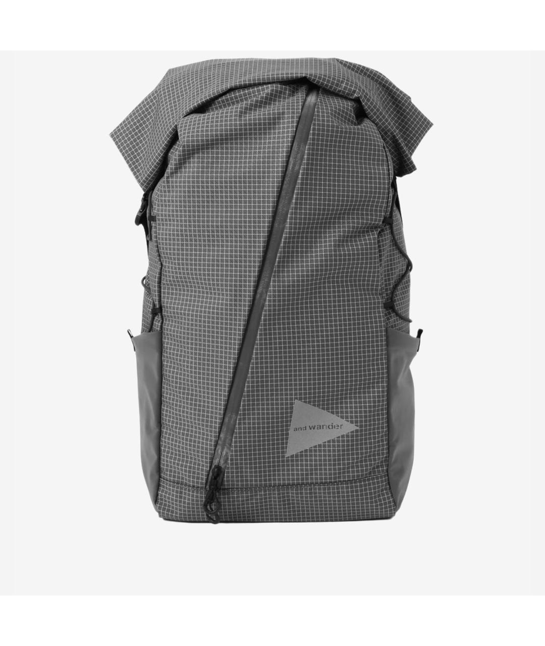 AND WANDER Серый синтетический рюкзак, фото 4