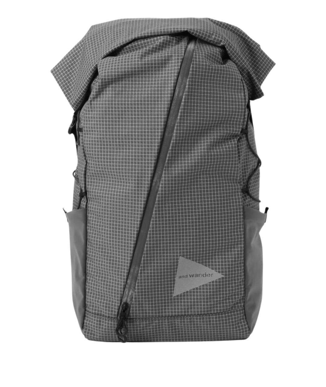 AND WANDER Серый синтетический рюкзак, фото 1