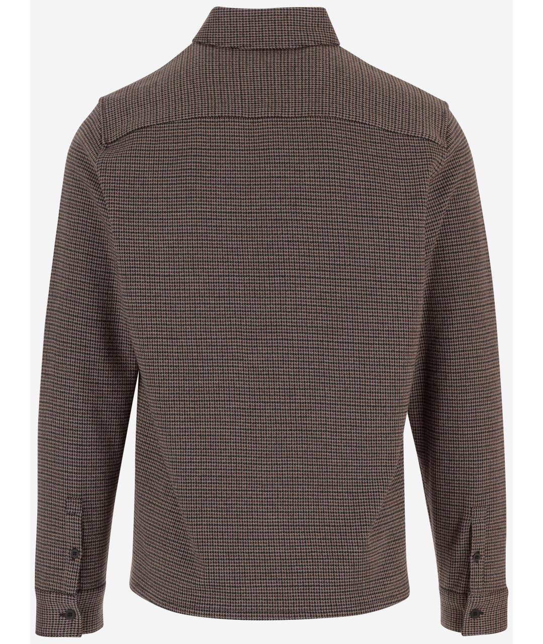 VINCE Коричневая хлопковая кэжуал рубашка, фото 2