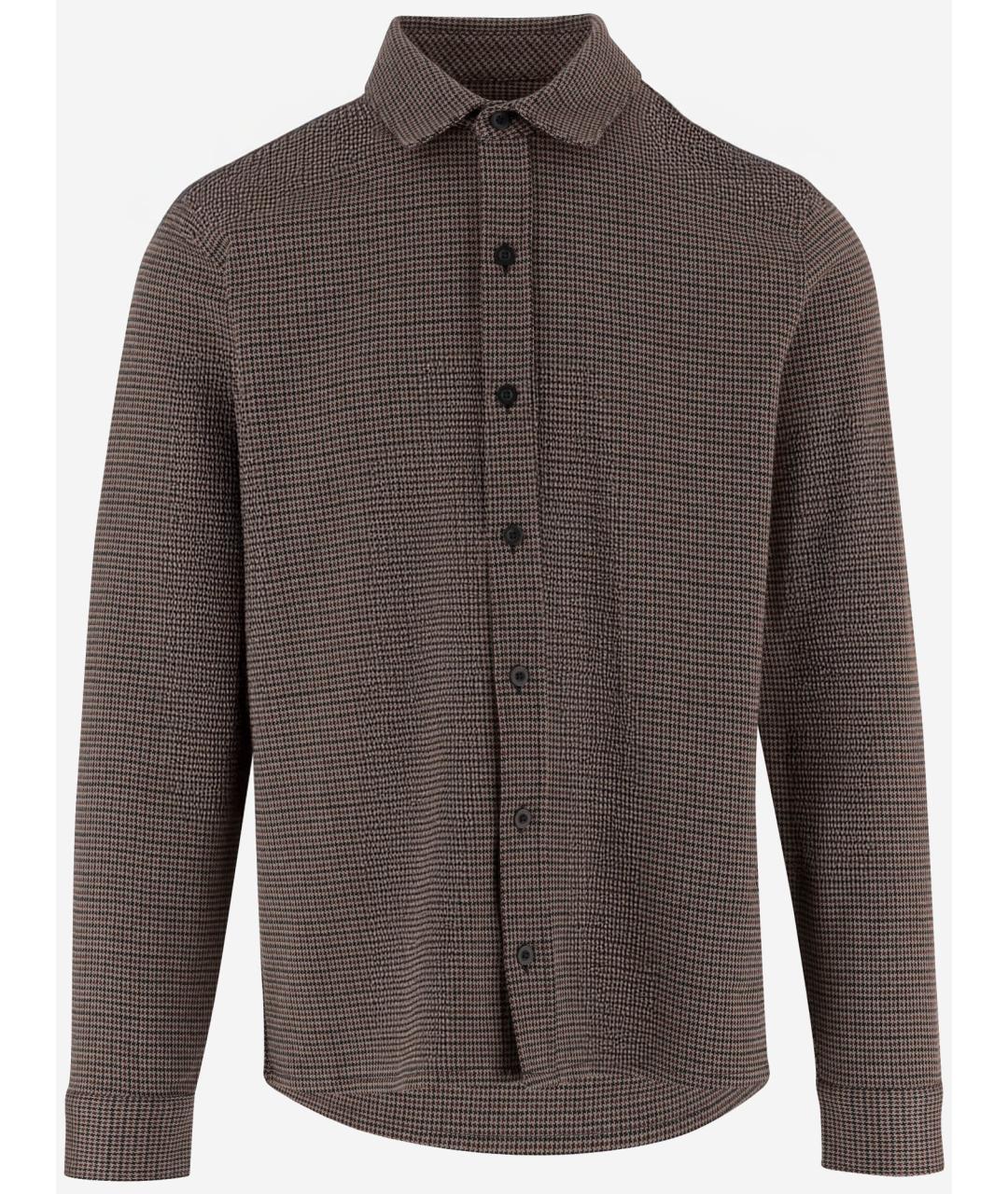 VINCE Коричневая хлопковая кэжуал рубашка, фото 4