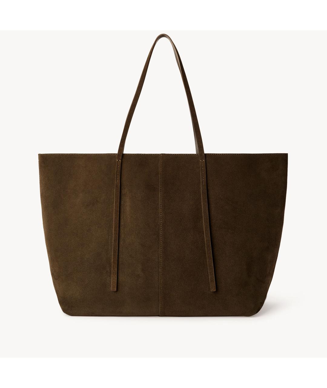 BY MALENE BIRGER Коричневая кожаная сумка тоут, фото 3