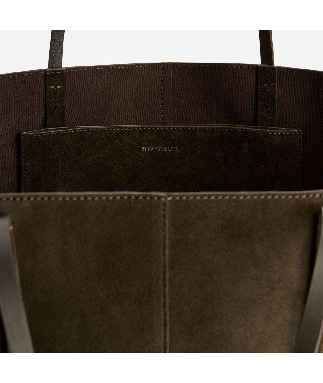 BY MALENE BIRGER Коричневая кожаная сумка тоут, фото 4