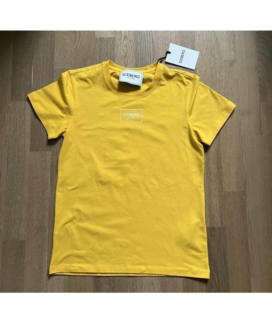 ICEBERG Желтая хлопковая футболка, фото 6