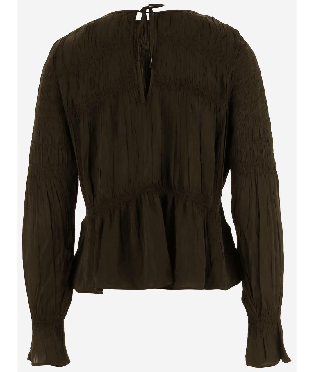 BY MALENE BIRGER Коричневая вискозная блузы, фото 2