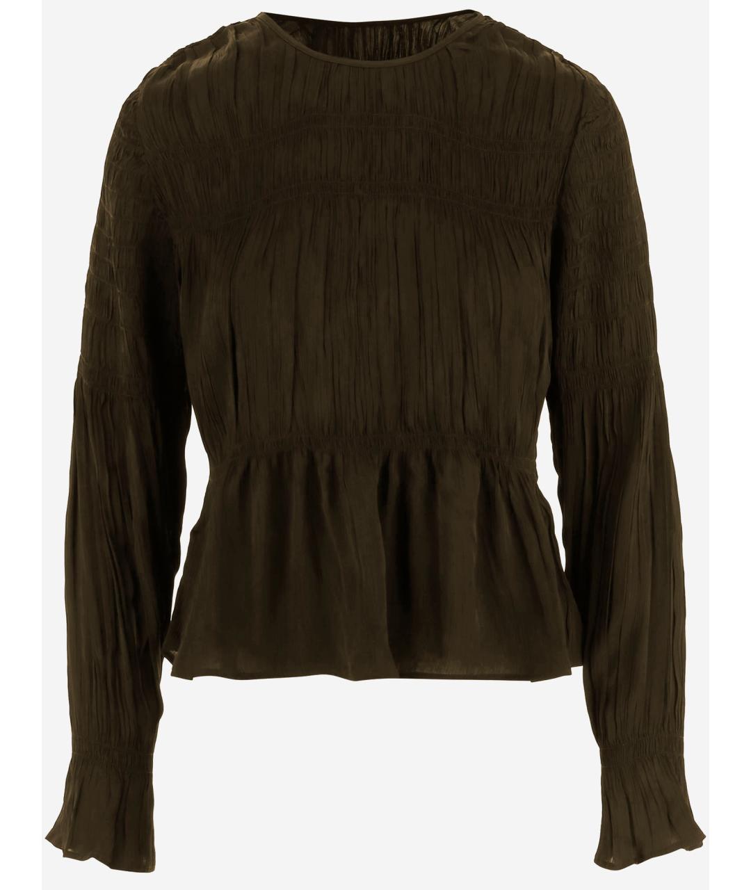 BY MALENE BIRGER Коричневая вискозная блузы, фото 4