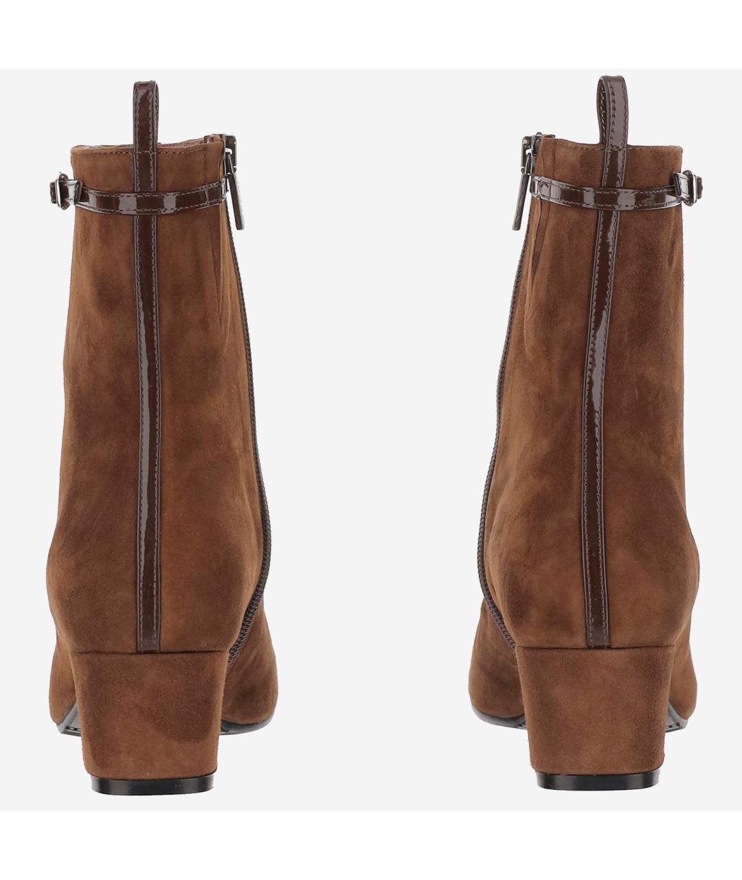 CAREL Коричневые замшевые ботильоны, фото 3