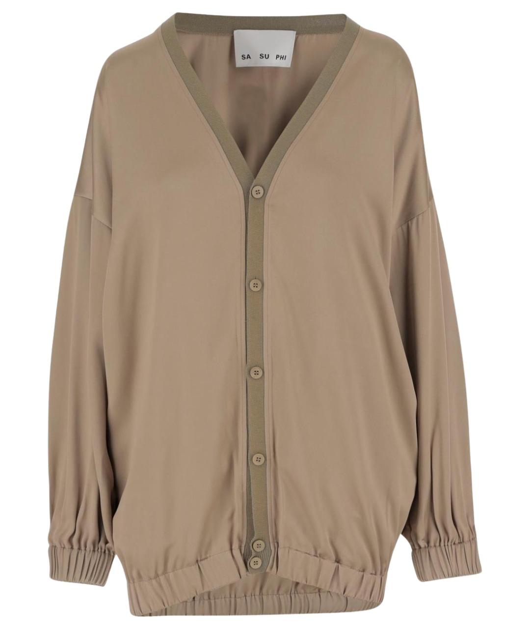 Sa Su Phi Бежевый шелковый кардиган, фото 1