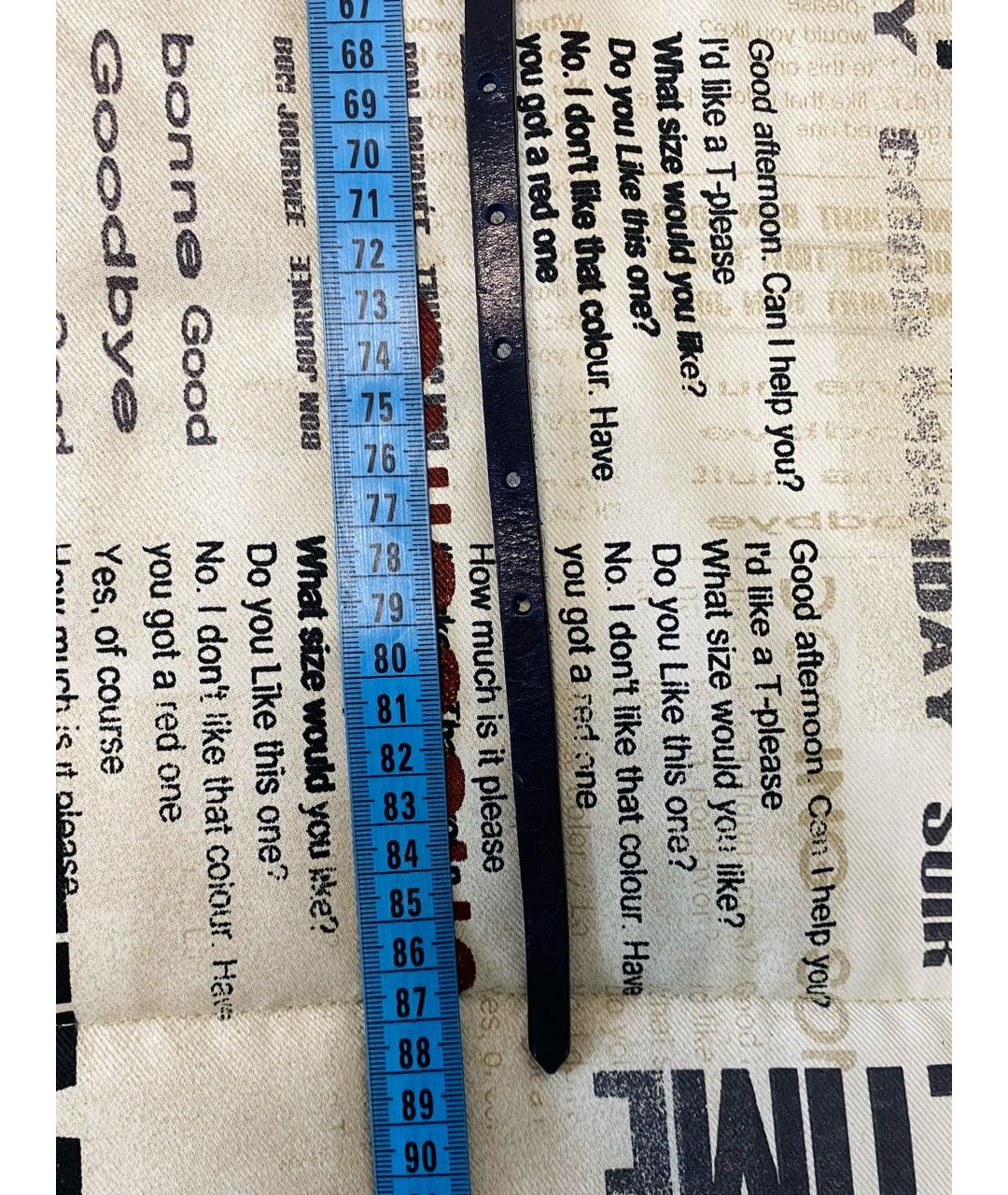 DSQUARED2 Темно-синий кожаный ремень, фото 6