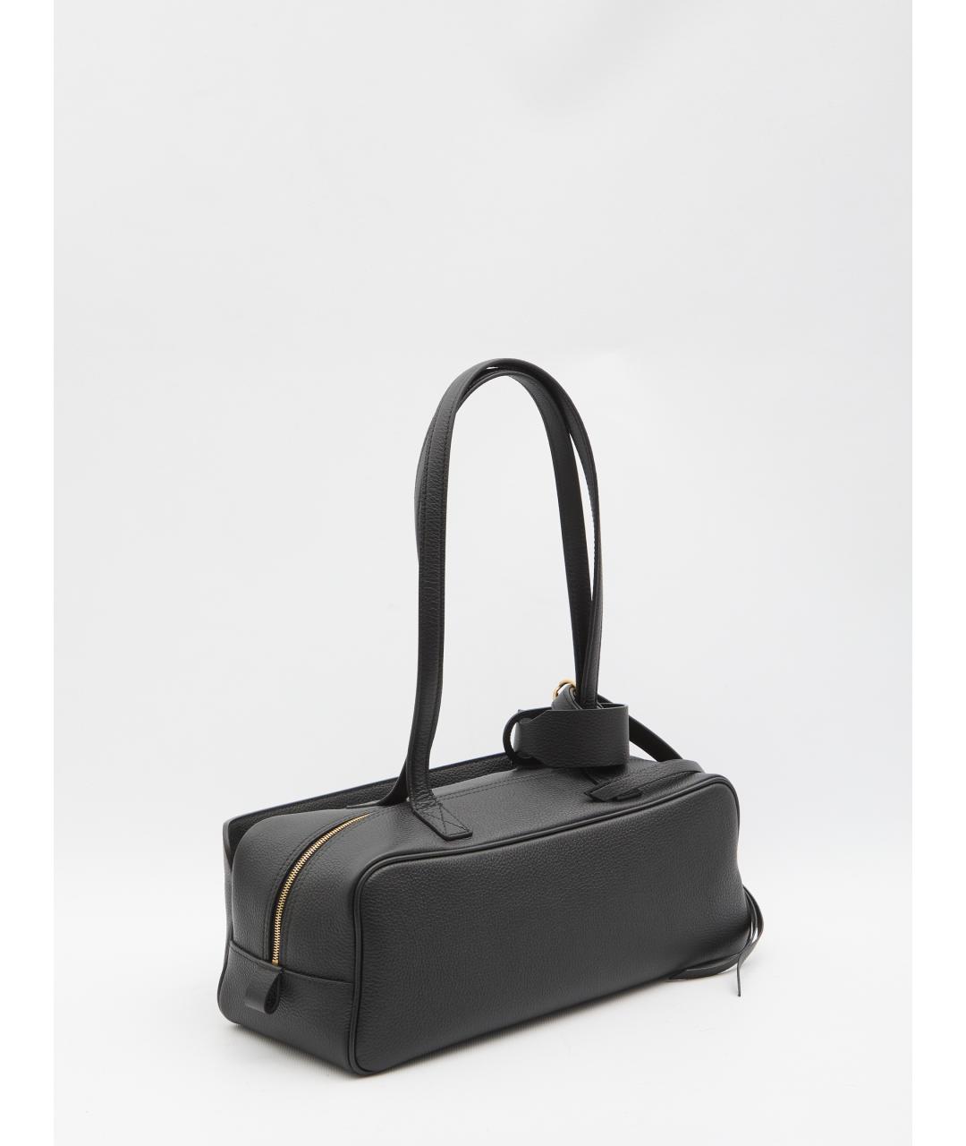 BALENCIAGA Черная кожаная сумка через плечо, фото 3