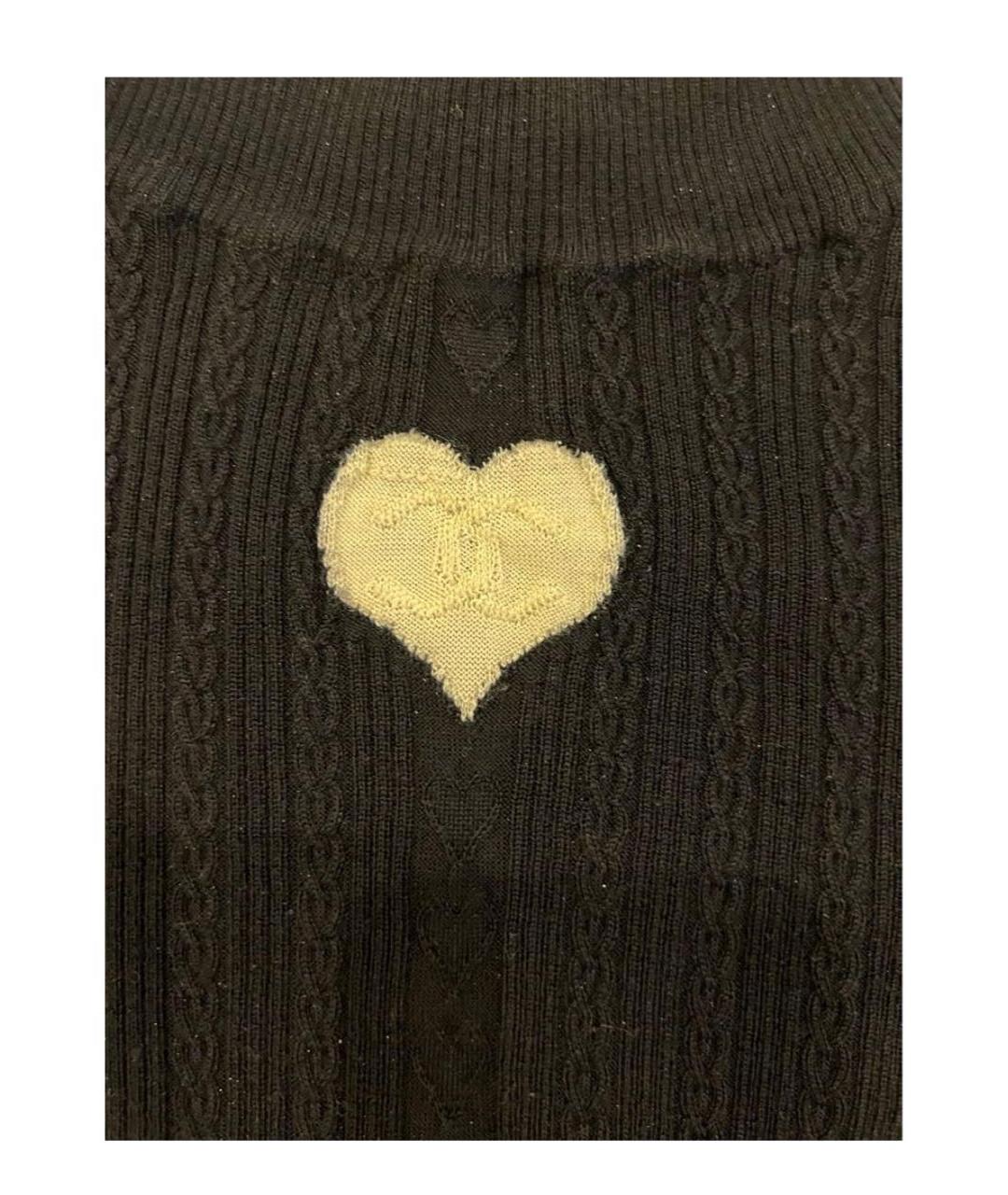 CHANEL Черная шерстяная водолазка, фото 3