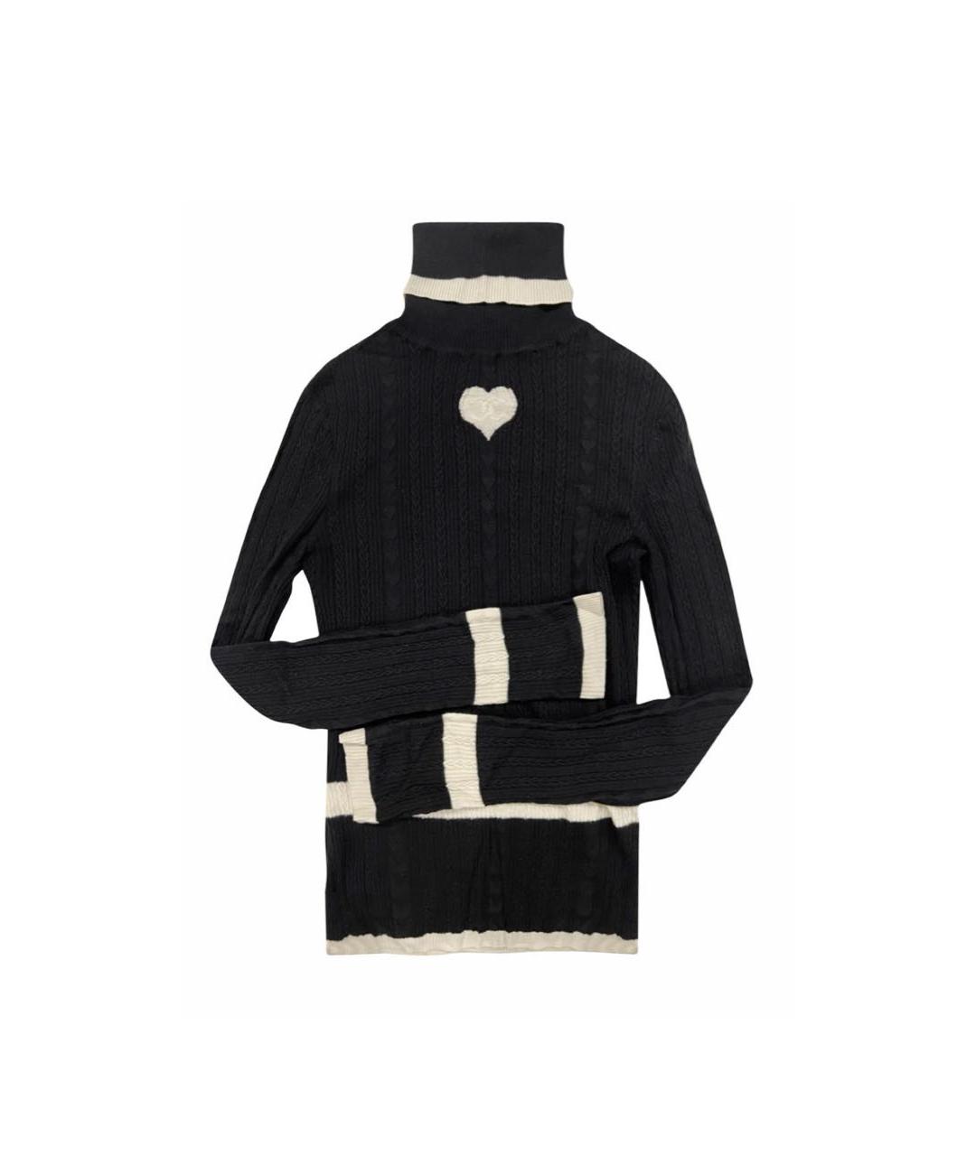 CHANEL Черная шерстяная водолазка, фото 6