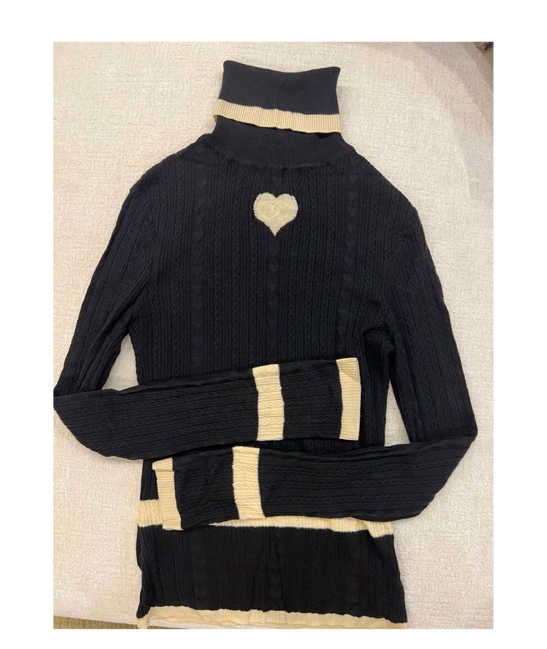 CHANEL Черная шерстяная водолазка, фото 9