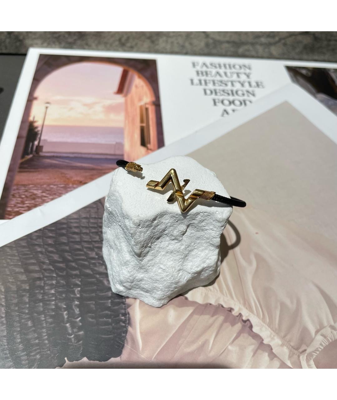 LOUIS VUITTON Черный браслет из розового золота, фото 4