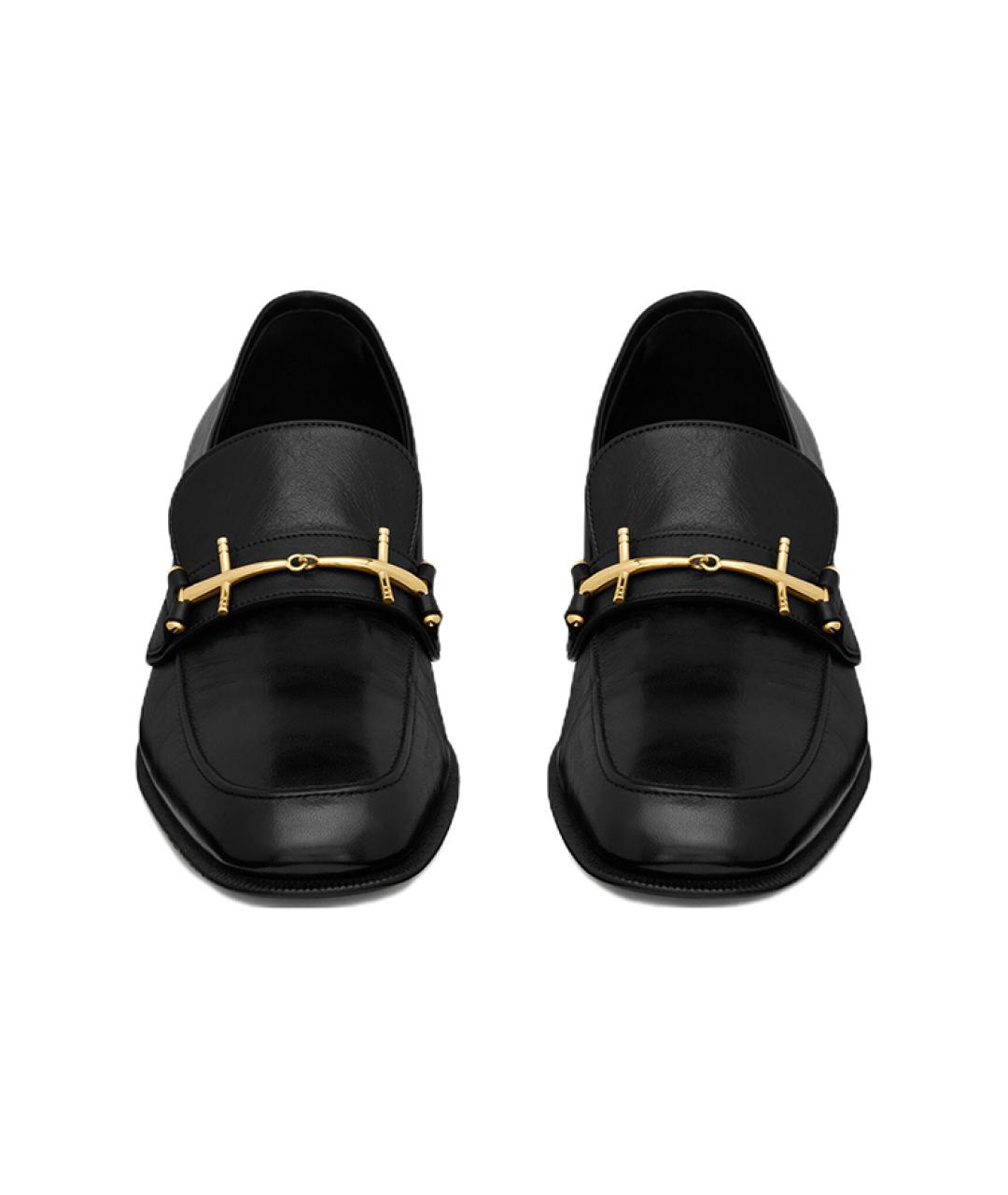 SAINT LAURENT Черные кожаные туфли, фото 4