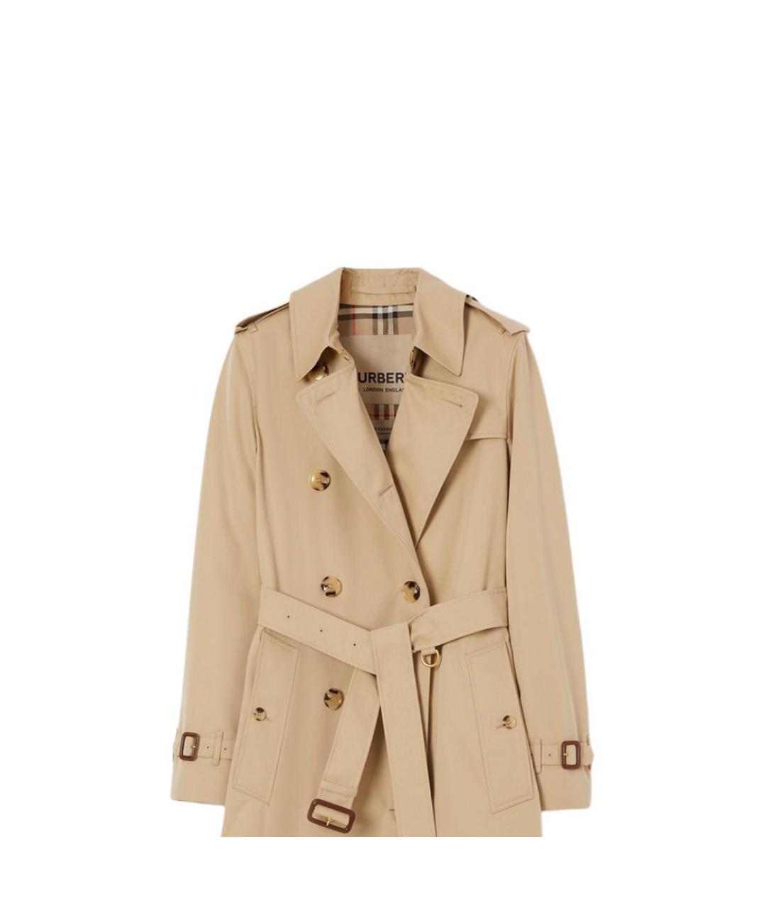 BURBERRY Бежевый хлопковый тренч/плащ, фото 6