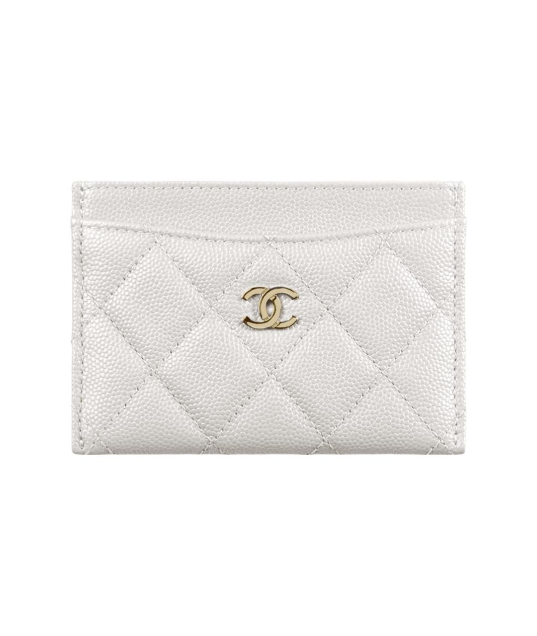 CHANEL Белый кожаный кардхолдер, фото 2