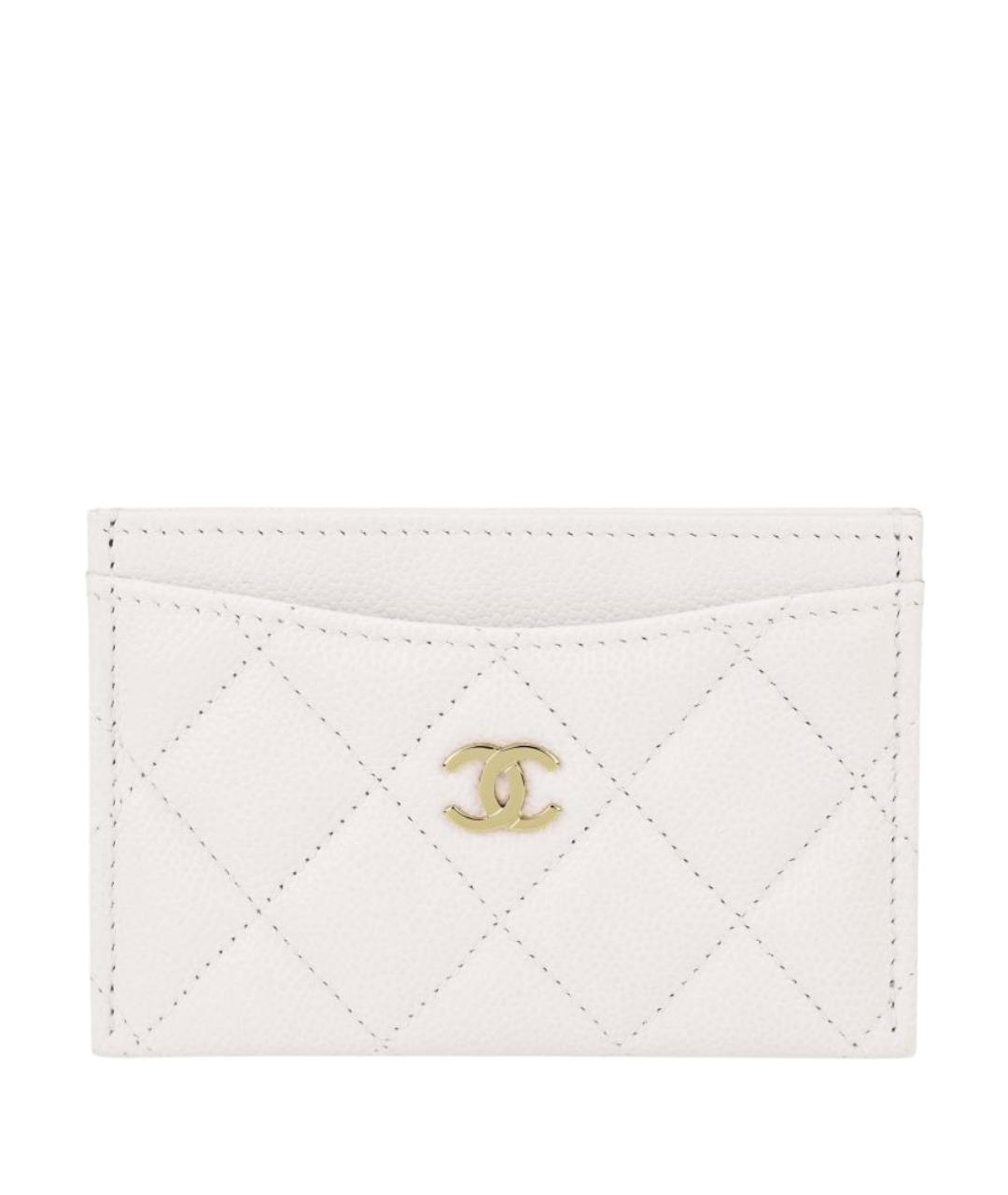 CHANEL Белый кожаный кардхолдер, фото 1