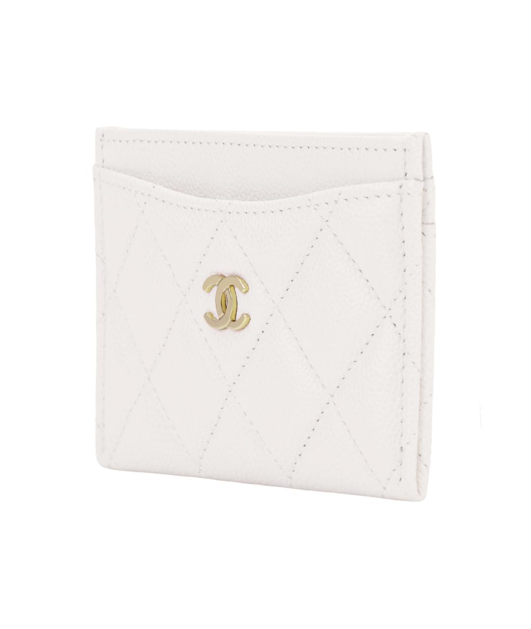 CHANEL Белый кожаный кардхолдер, фото 3
