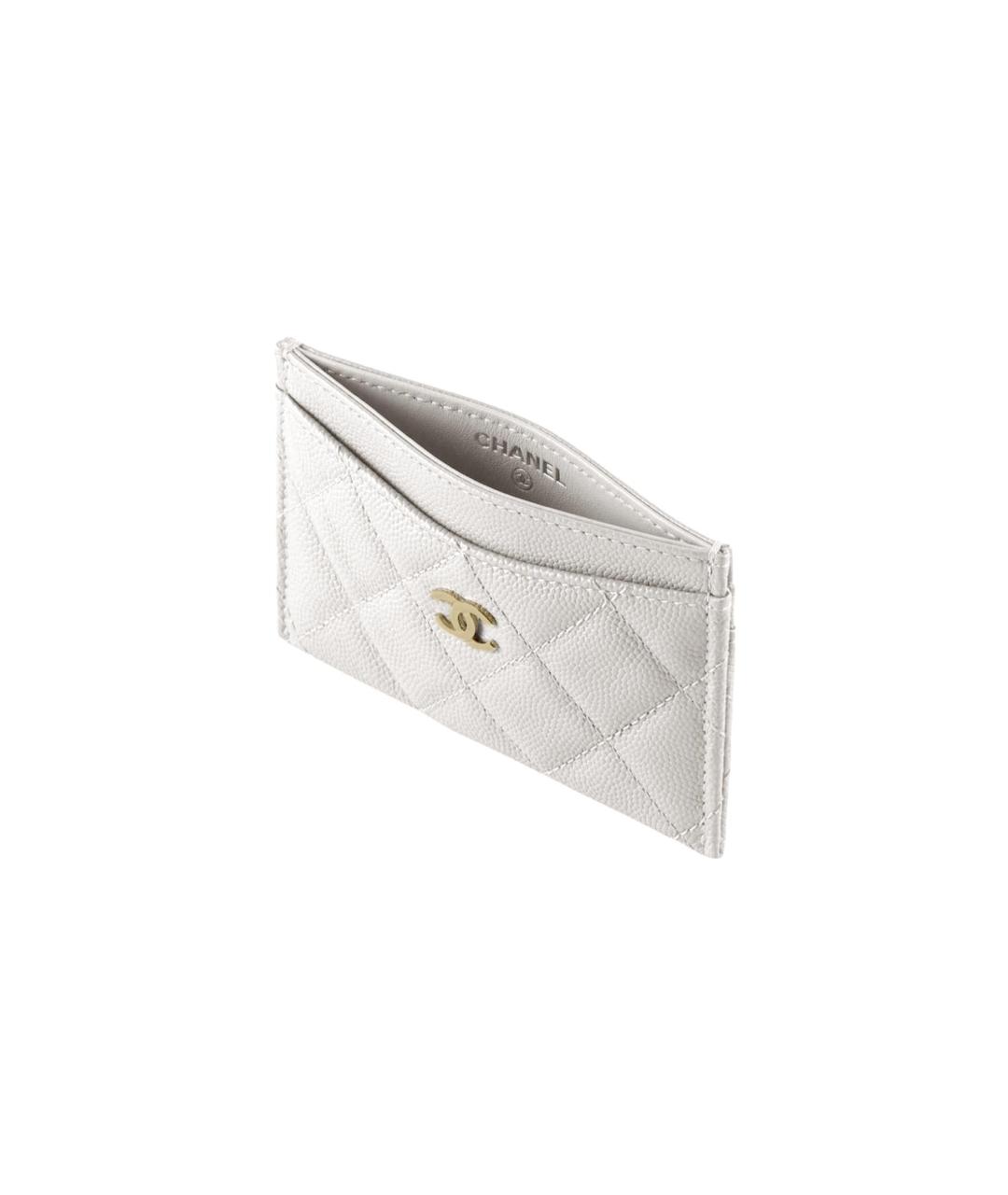 CHANEL Белый кожаный кардхолдер, фото 5